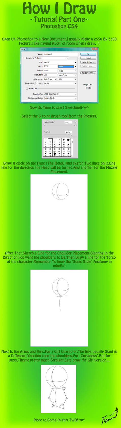and i almost follow this tutorial: https: drawing ... How I Draw Tutorial Part One by TeamFusion117 on DeviantArt