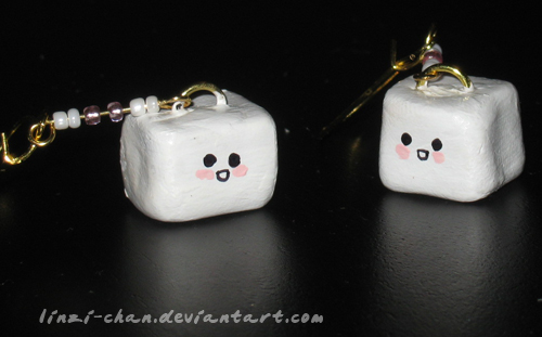 Tofu earrings