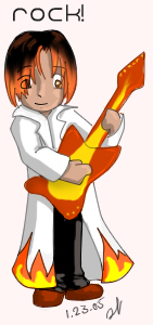 Chibi Sylvan with Guitar- Rock