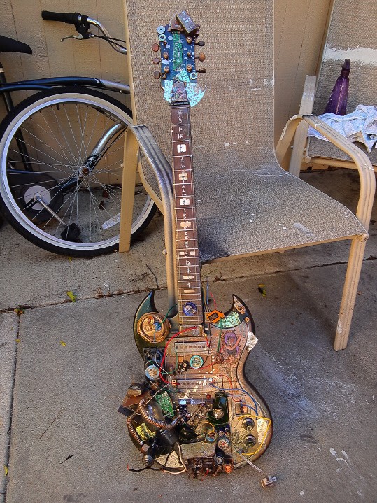 Mixed Media Steampunk Guitar