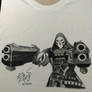 tshirt painting Reaper Overwatch