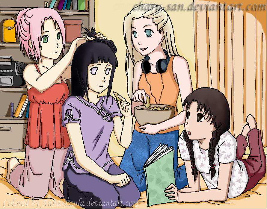 Naruto's girls--Sleepovah--