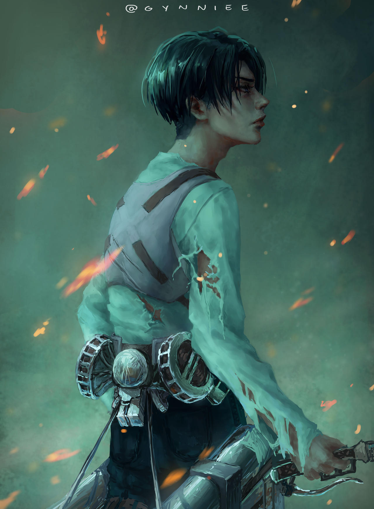 Levi fanart: Attack on titan by gynniee on DeviantArt