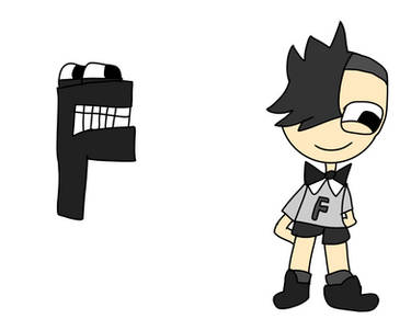 274476 - safe, artist:monopoly360, anthro, alphabet lore, ambiguous gender,  clothes, duo, f (alphabet lore), maid outfit, male, n (alphabet lore),  sharp teeth, simple background, sitting, teeth, white background - Furbooru