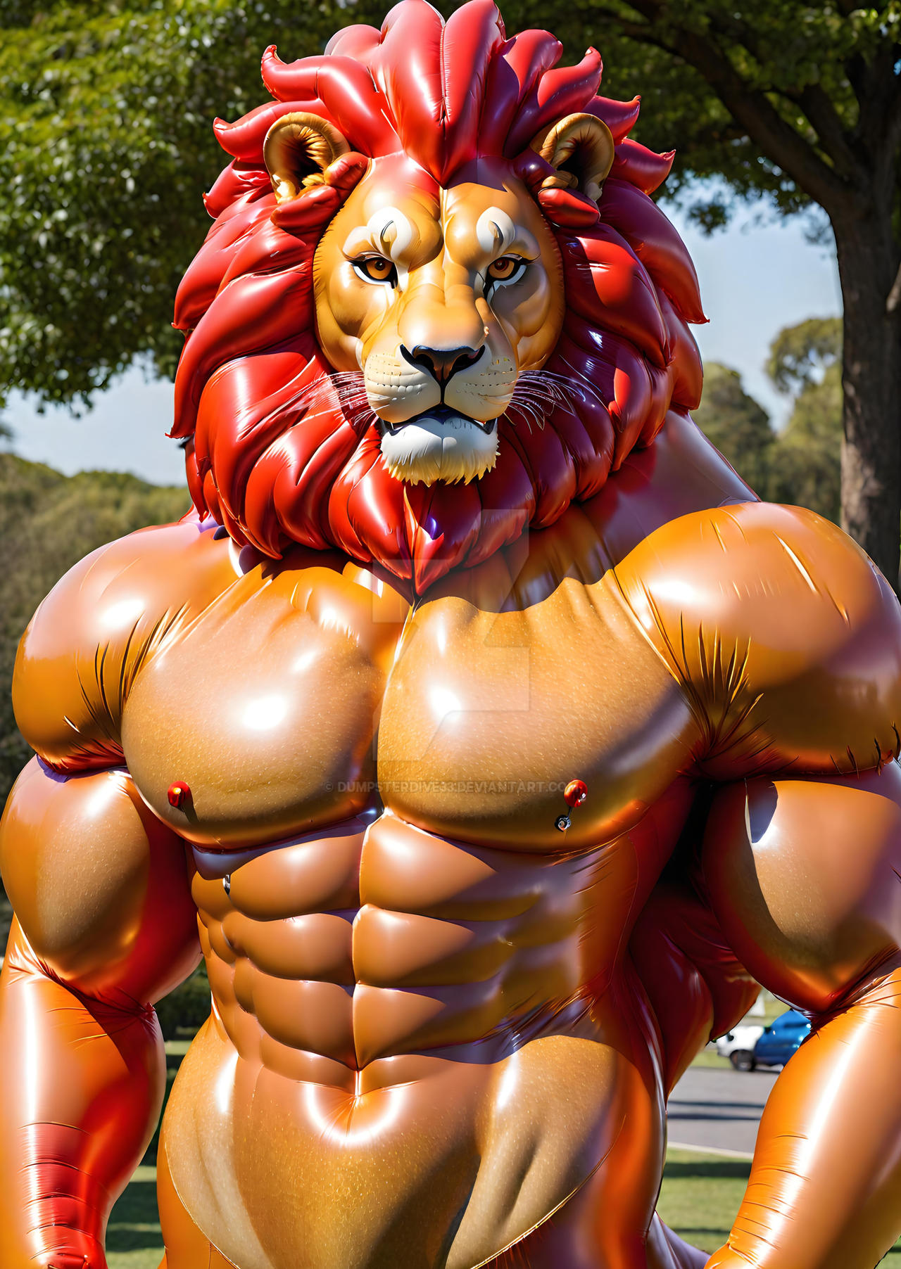 Lion Outside Inflatable Inflatable Lion by DumpsterDive33 on DeviantArt