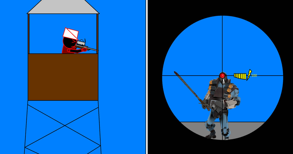 Red with his sniper rifle by joaquinvp on DeviantArt