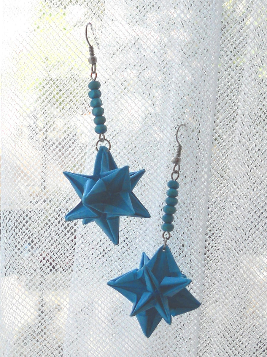 Origami Star Earrings