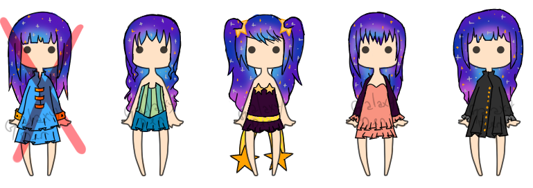 25 Points Galaxy Hair Set [3/5 OPEN]