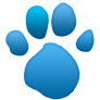 Blue's Clues light blue paw print 3D glow CS6 test