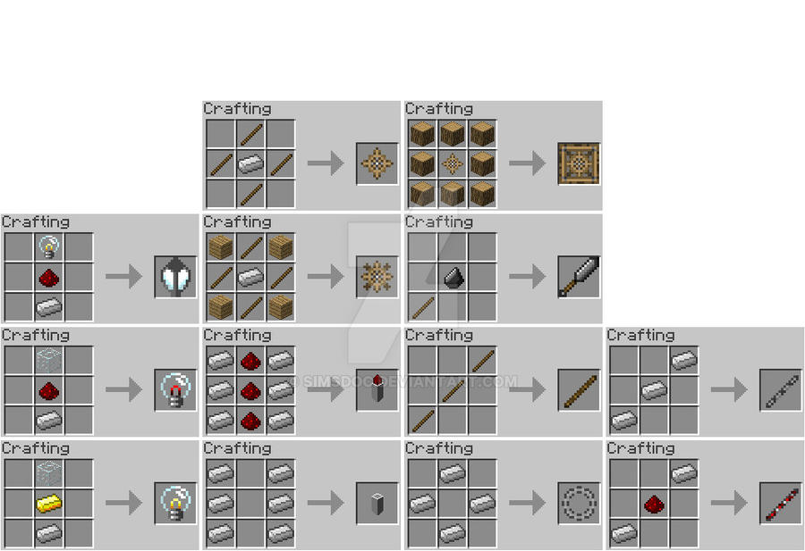 Minecraft - Wip Recipes by SimsDoc on DeviantArt