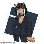 Felina in Black Sunday suit by Cliff-kun
