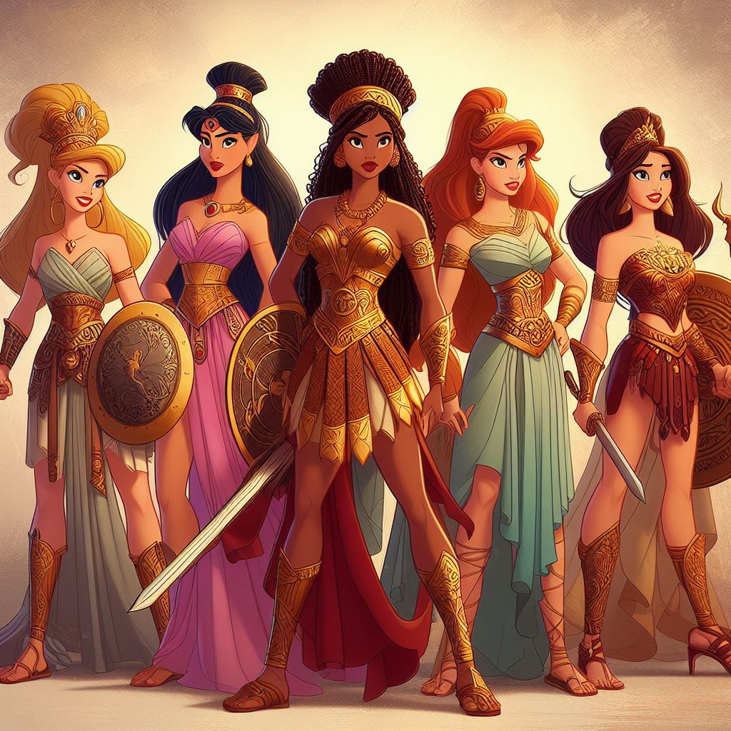 Amazon Deviantart Disney princesses as Amazons by freivolk on DeviantArt