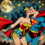 Retro Wonder Woman and Superman