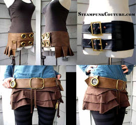 Steampunk Veggie Leather Belts