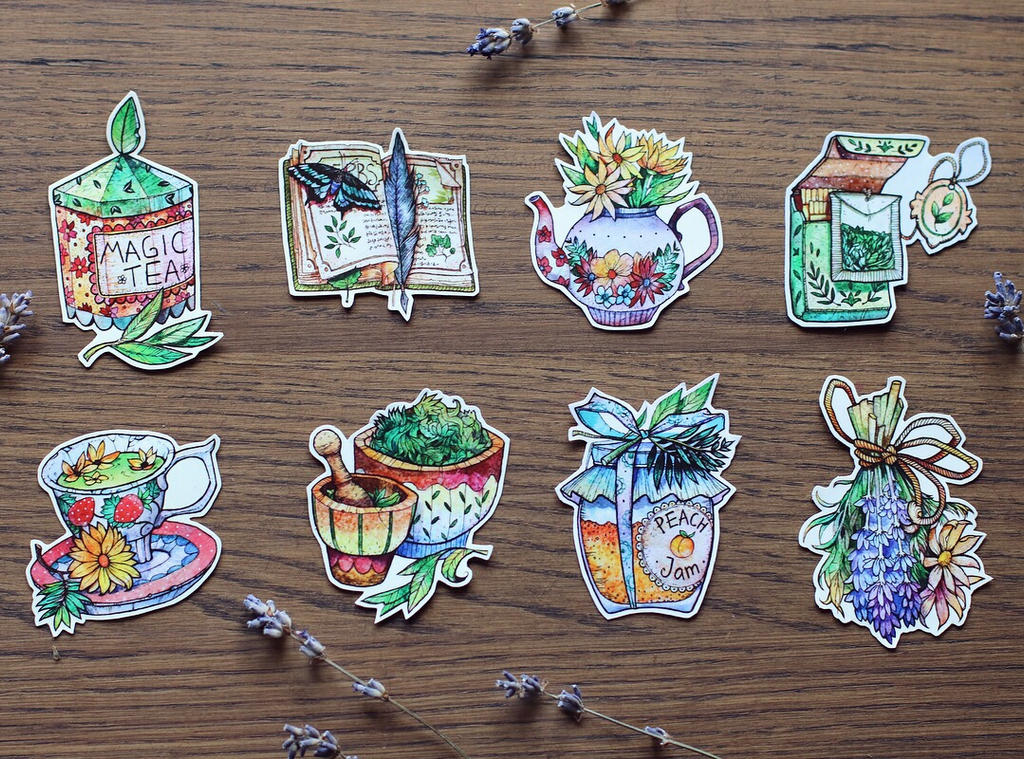 Tea sticker set by LeraStyajkina on DeviantArt
