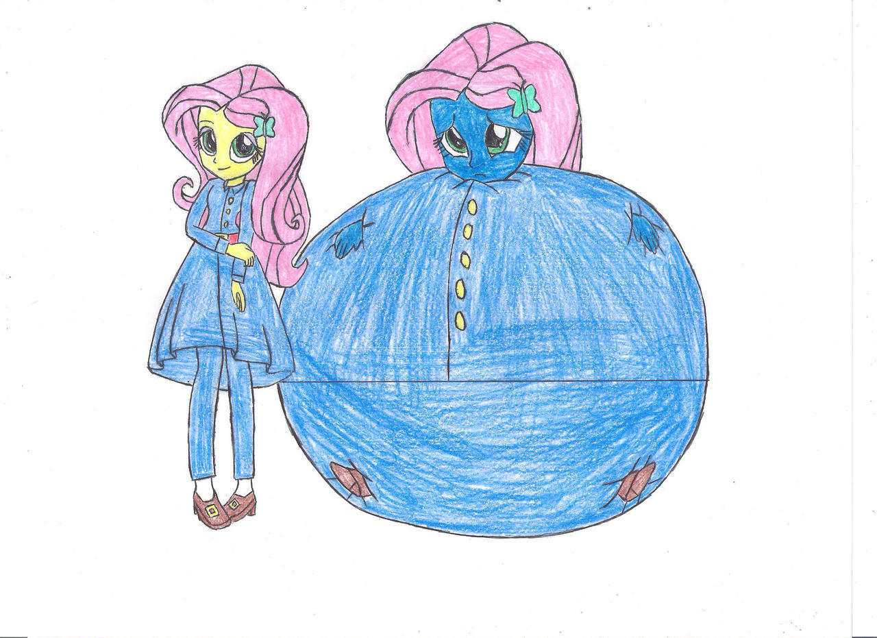 Fluttershy as Violet Beauregarde