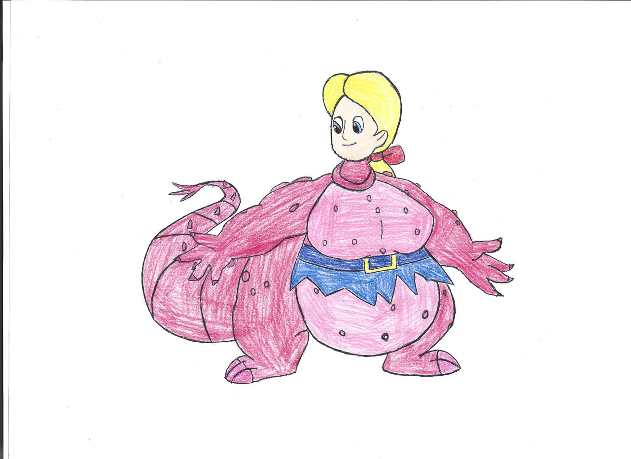 Anna Walker as a big fat dragon.