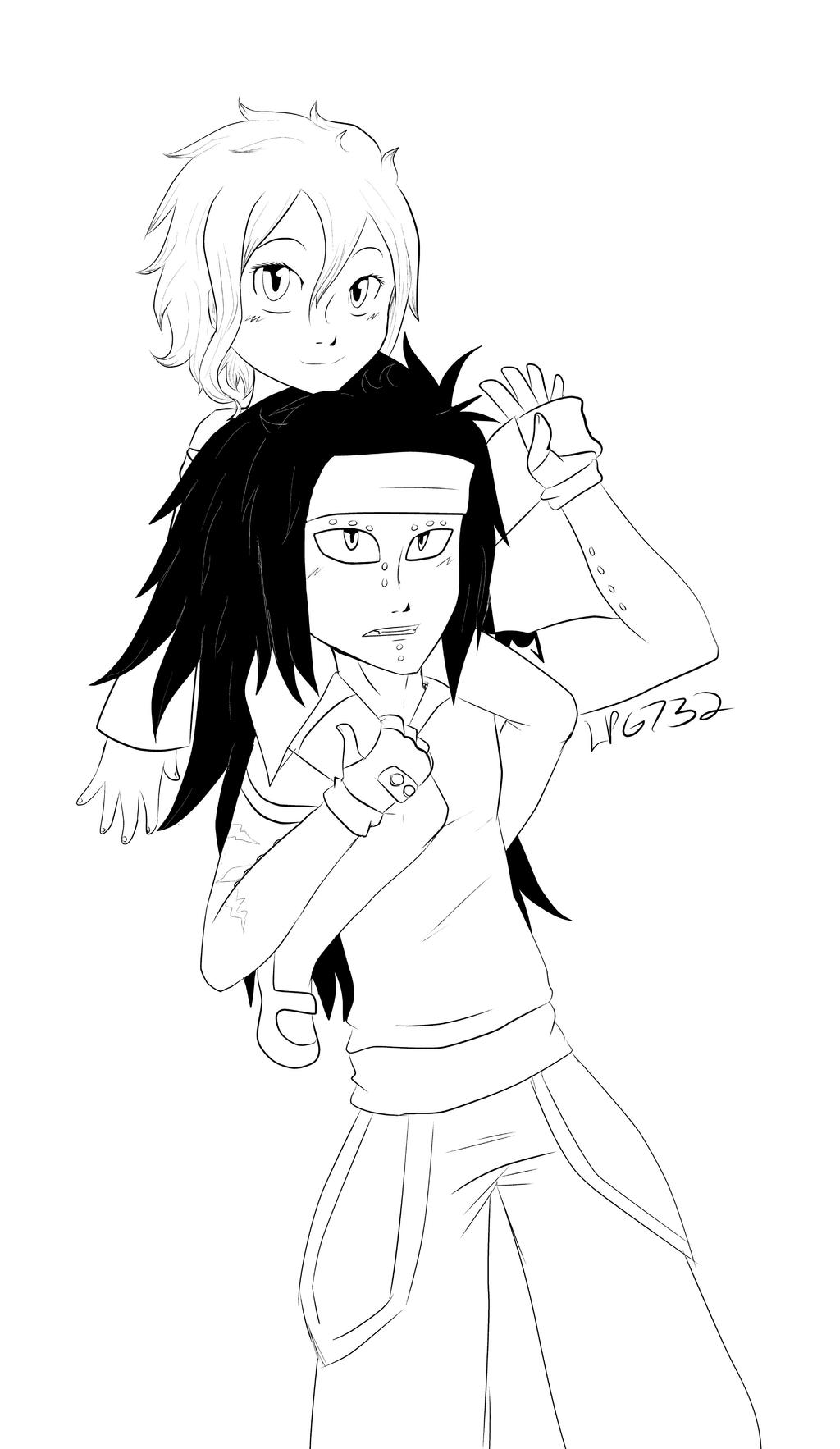 Gajeel + Levy Doodle