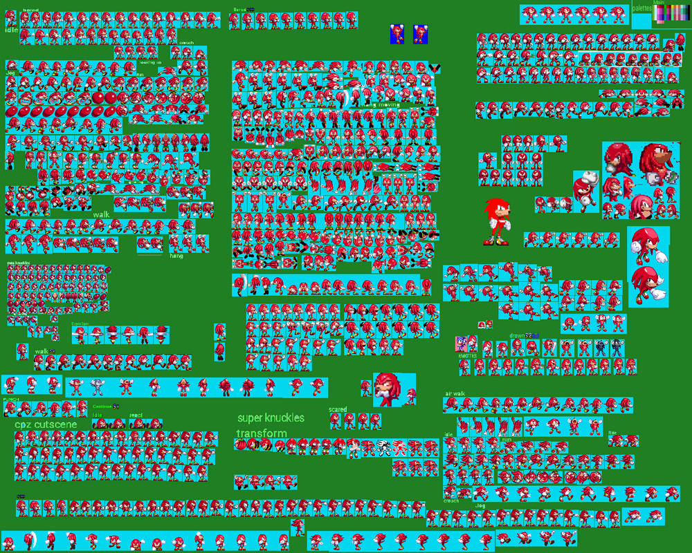 Sonic Rivals Knuckles Layout Knuckles (Sonic 1-Style Expanded) by Kirill2011gmail on DeviantArt