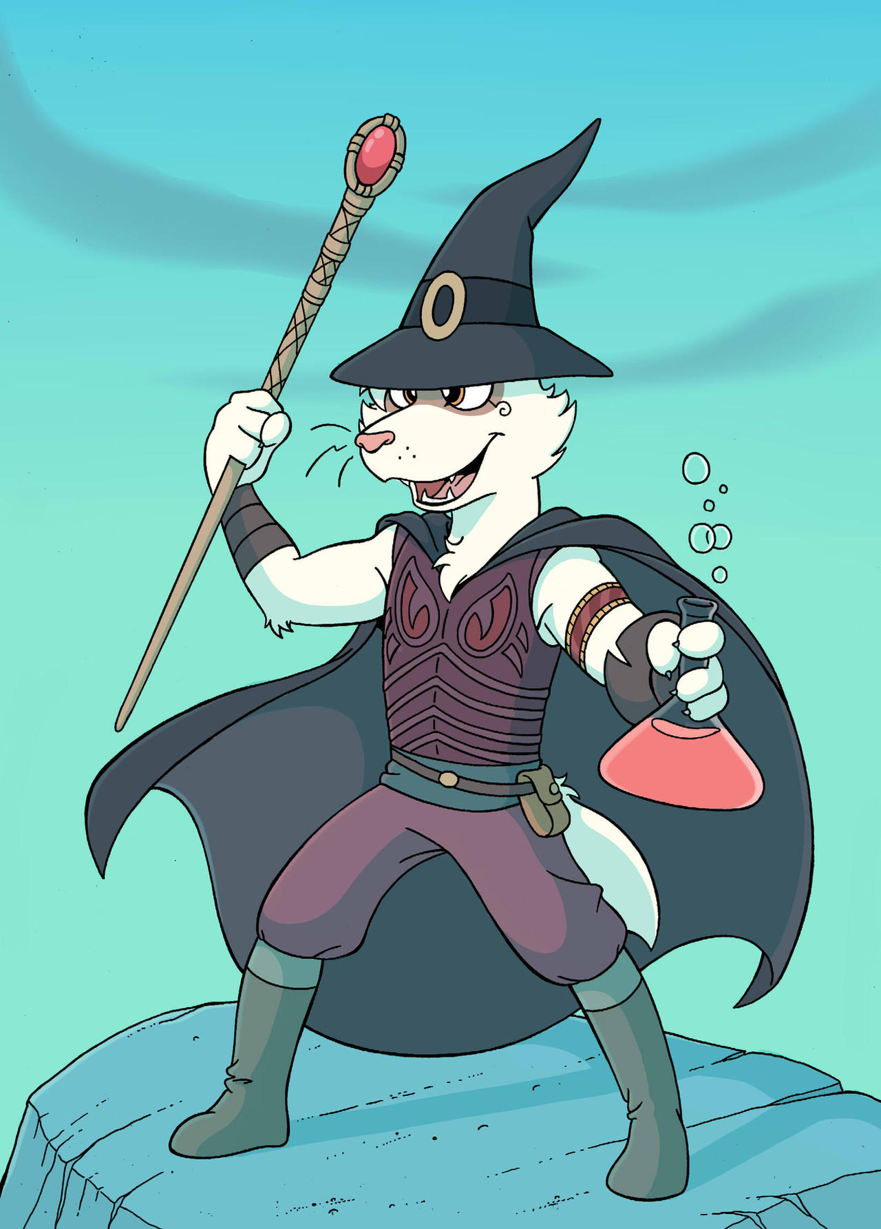 Musteval Wizard Mustelid magician by sprucehammer on DeviantArt