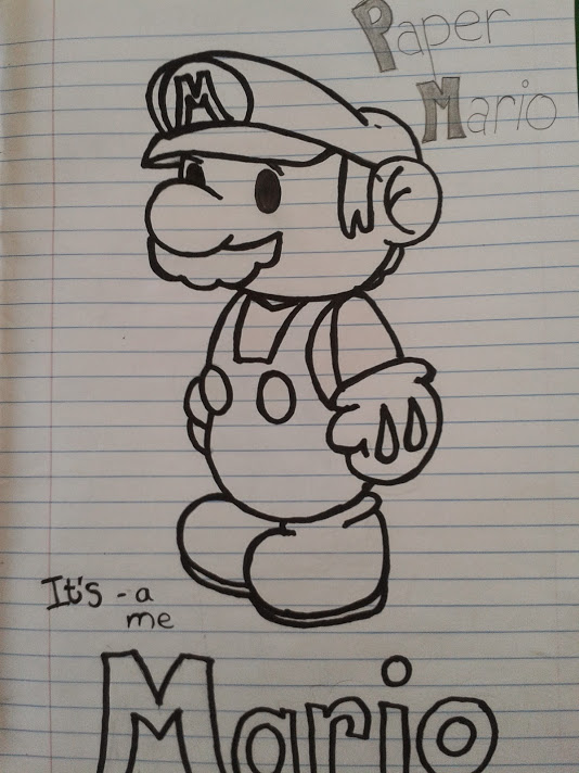 Paper Mario Drawing-What happens when I'm bored by ...