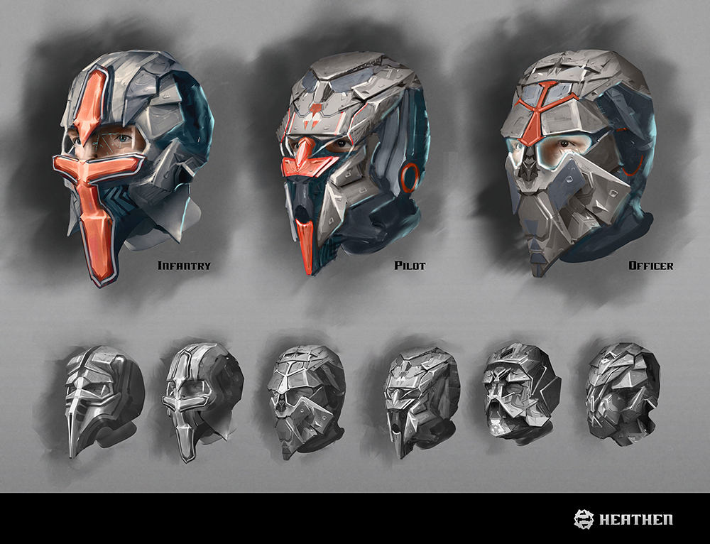 concept motorcycle helmets Cyberpunk Helmet pending central lock for stability and is tool Helmet Concepts by Long-Pham on