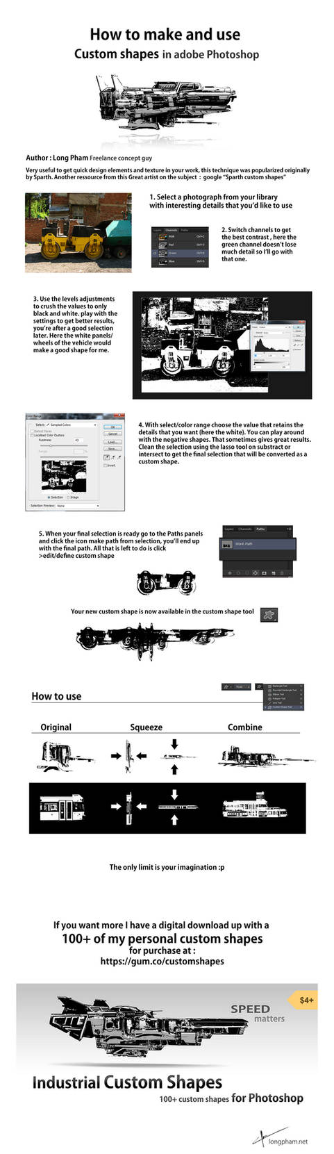 How to make and use Custom Shapes - Tutorial by Long-Pham on DeviantArt