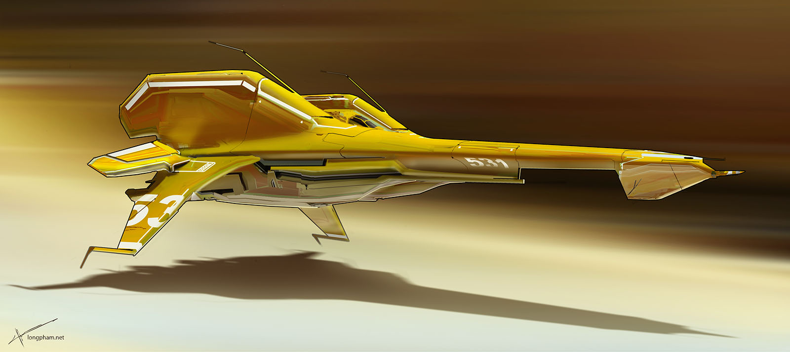 Racer ship - Yellow