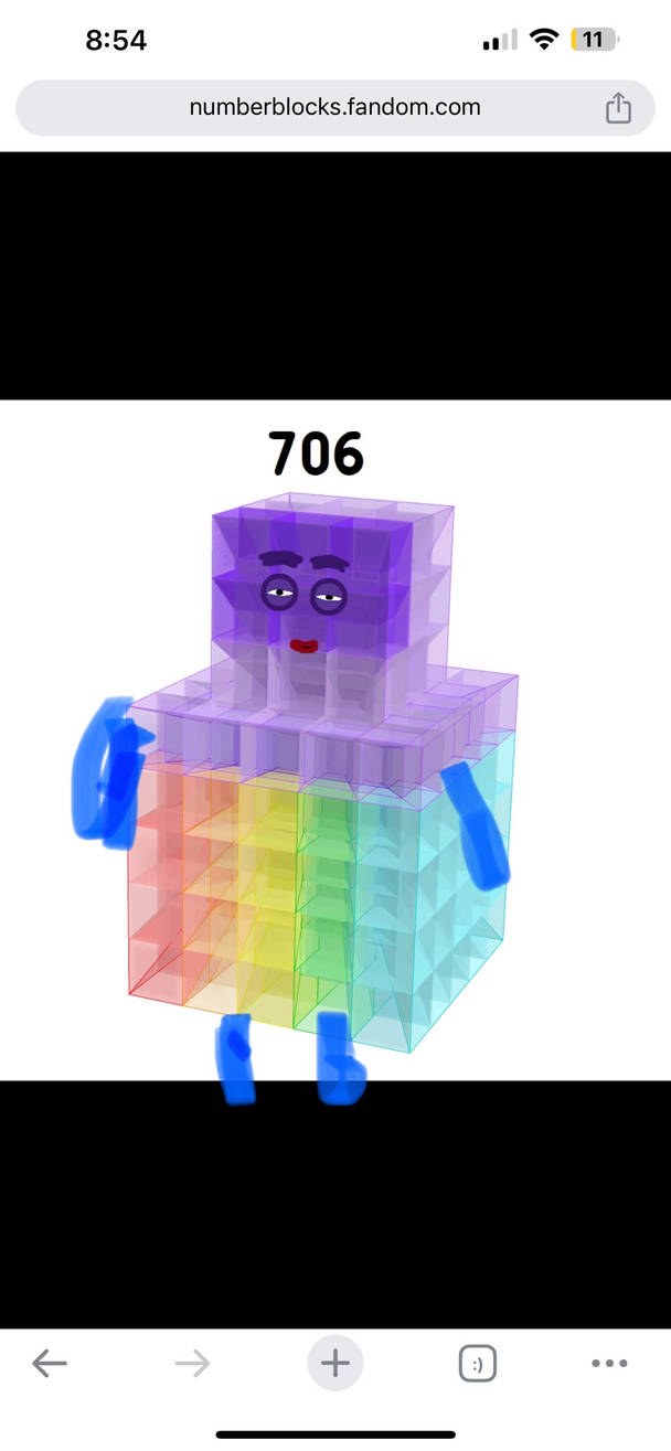 Numberblock 706 blocks by Kylevirk on DeviantArt