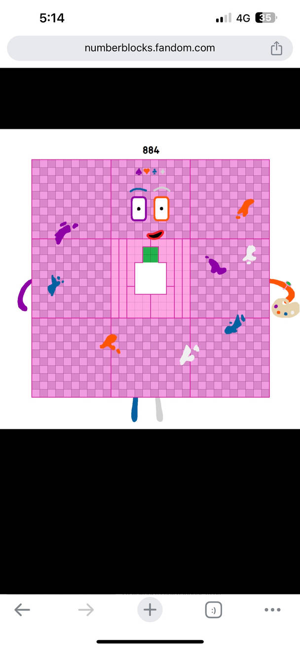 Numberblock 884 blocks by Kylevirk on DeviantArt