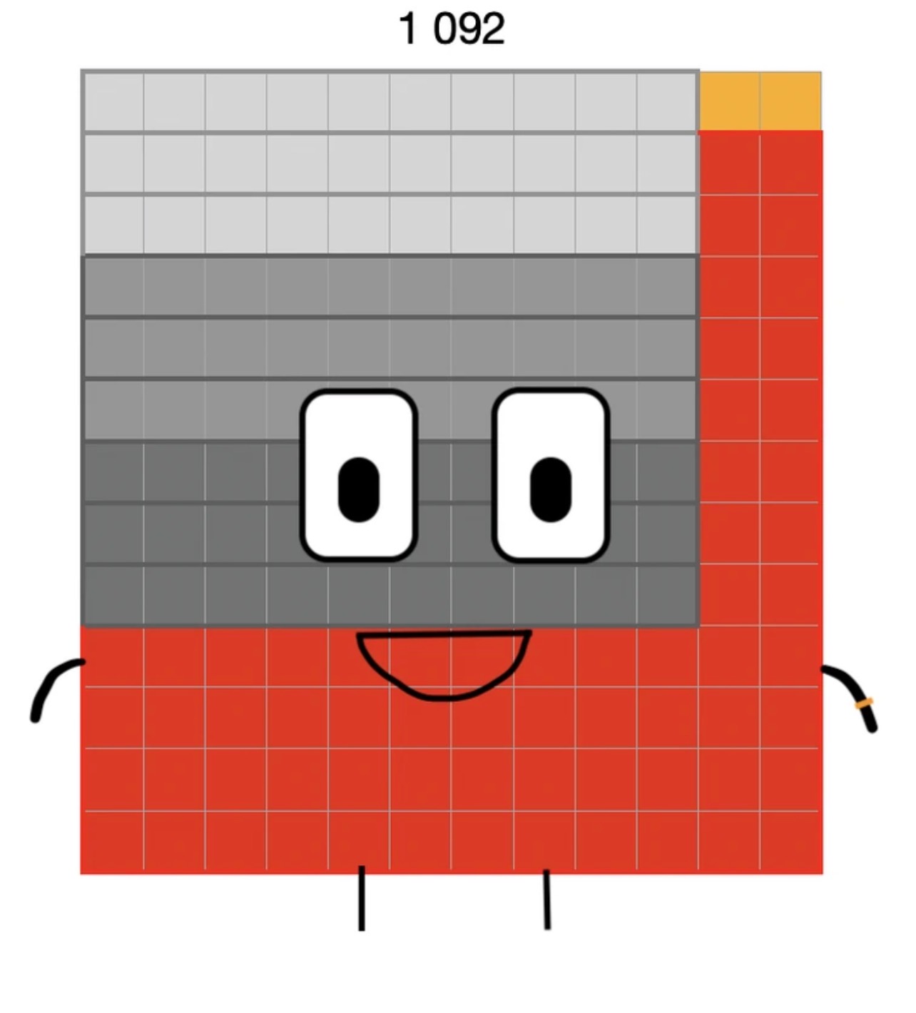 Numberblock 1092 blocks by Kylevirk on DeviantArt
