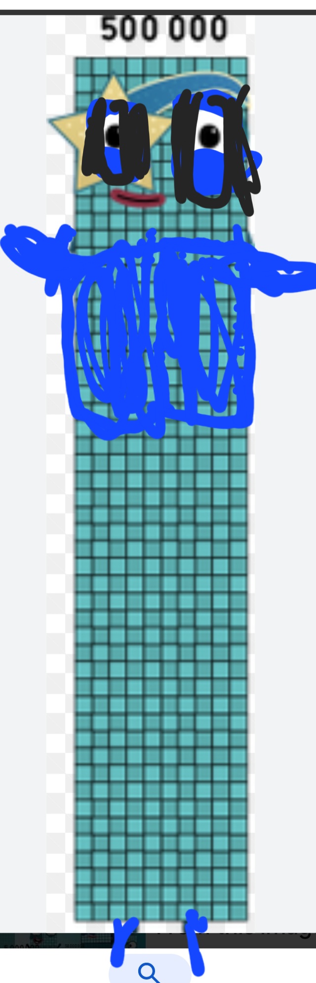 Number Block 500 Deviantart Numberblock 500000 by Kylevirk on DeviantArt