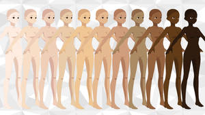 Feminine Cell Shaded Vroid Skin Texture Set