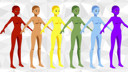 Feminine Cell Shaded Rainbow Skin Texture Set 2