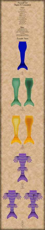 Mermaid Tail Digital Art Commission Prices