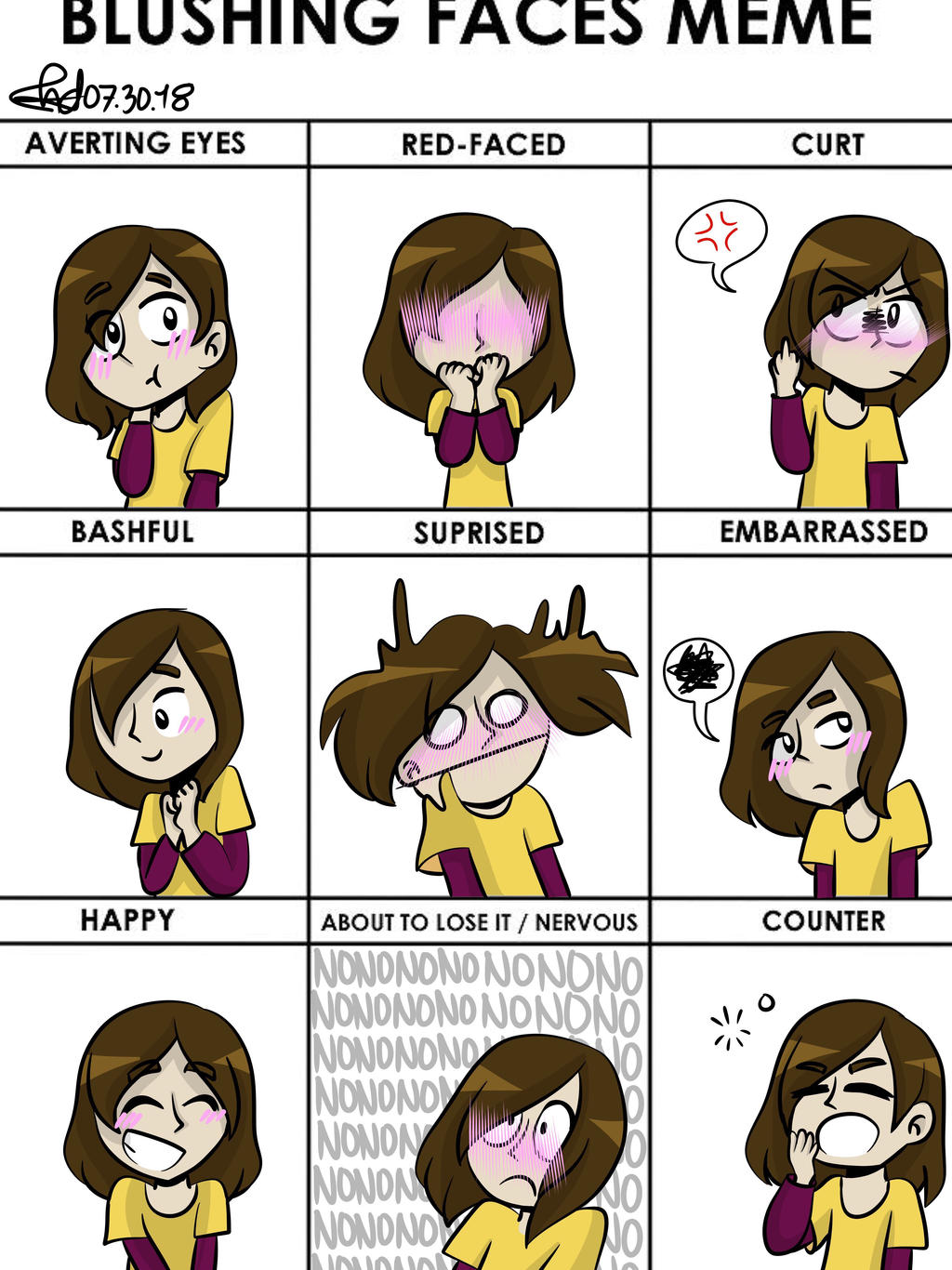 Deviantart Blushing Blushing meme (reupload) by deviantartrash on DeviantArt