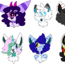 Six Chibi Headshot Fursonas WITHOUT BACKGROUND