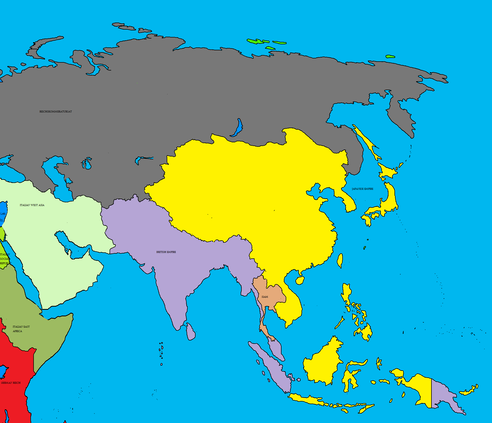Axis Victory Map Deviantart Ww2 Axis Victory Map Of Asia by gamekiller12 on DeviantArt