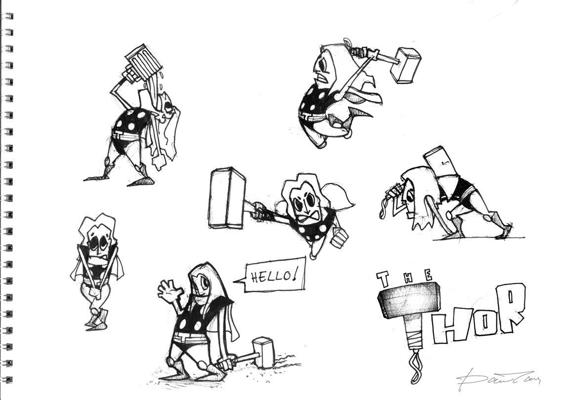 THOR character sketches