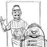 Bert and Ernie as C3PO and R2D2 by Rebekah Isaacs