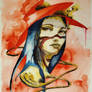 Watercolor Echoes in Red - Watercolor