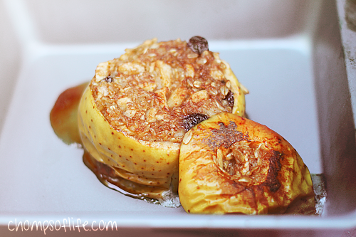 CinnamonOatmeal Stuffed Apples