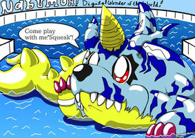 Nabumon! gabumon/ Narwhal hybrid