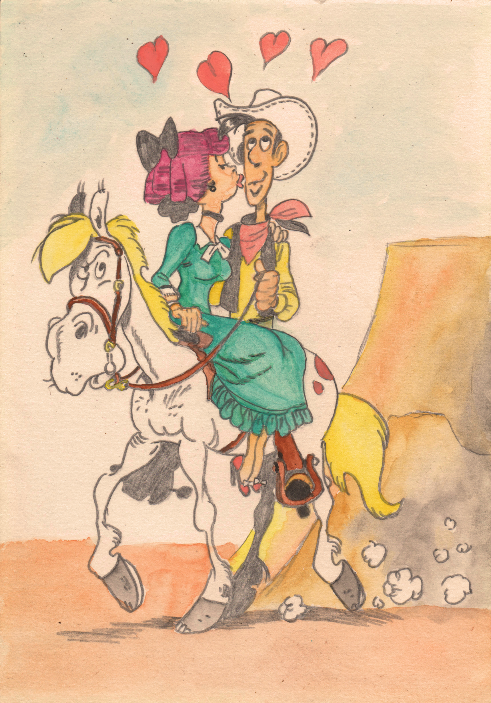 Lucky Luke - watercolor