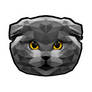 Vectorian Scottish Fold Cat