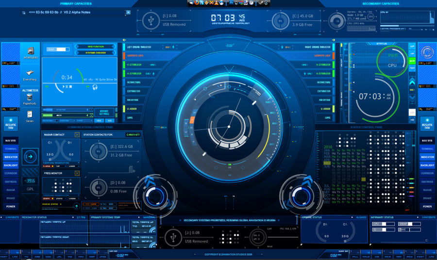 Spaceship Cockpit HUD