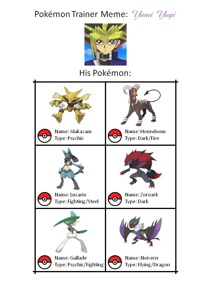 Pokemon Trainer Meme: Yami Yugi