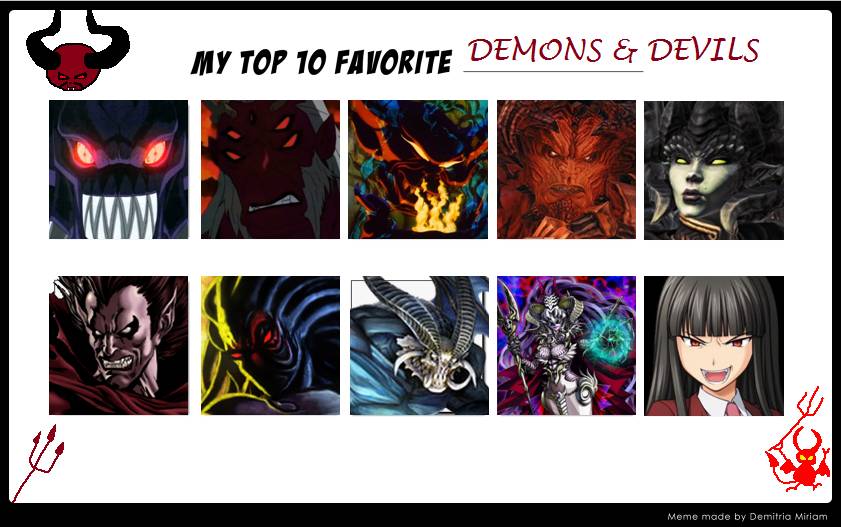 My Top 10 Favorite Demons/Devils by artdog22 on DeviantArt