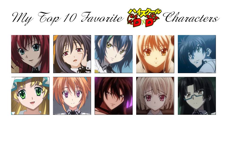 My Top 10 Favorite High School DxD Characters by artdog22 on DeviantArt