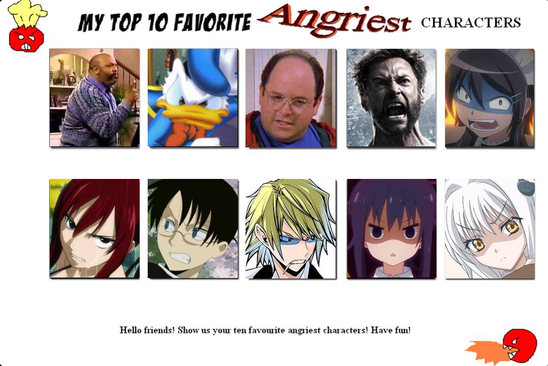Character Angst Examples My Top 10 Favorite Angriest Characters by artdog22 on DeviantArt